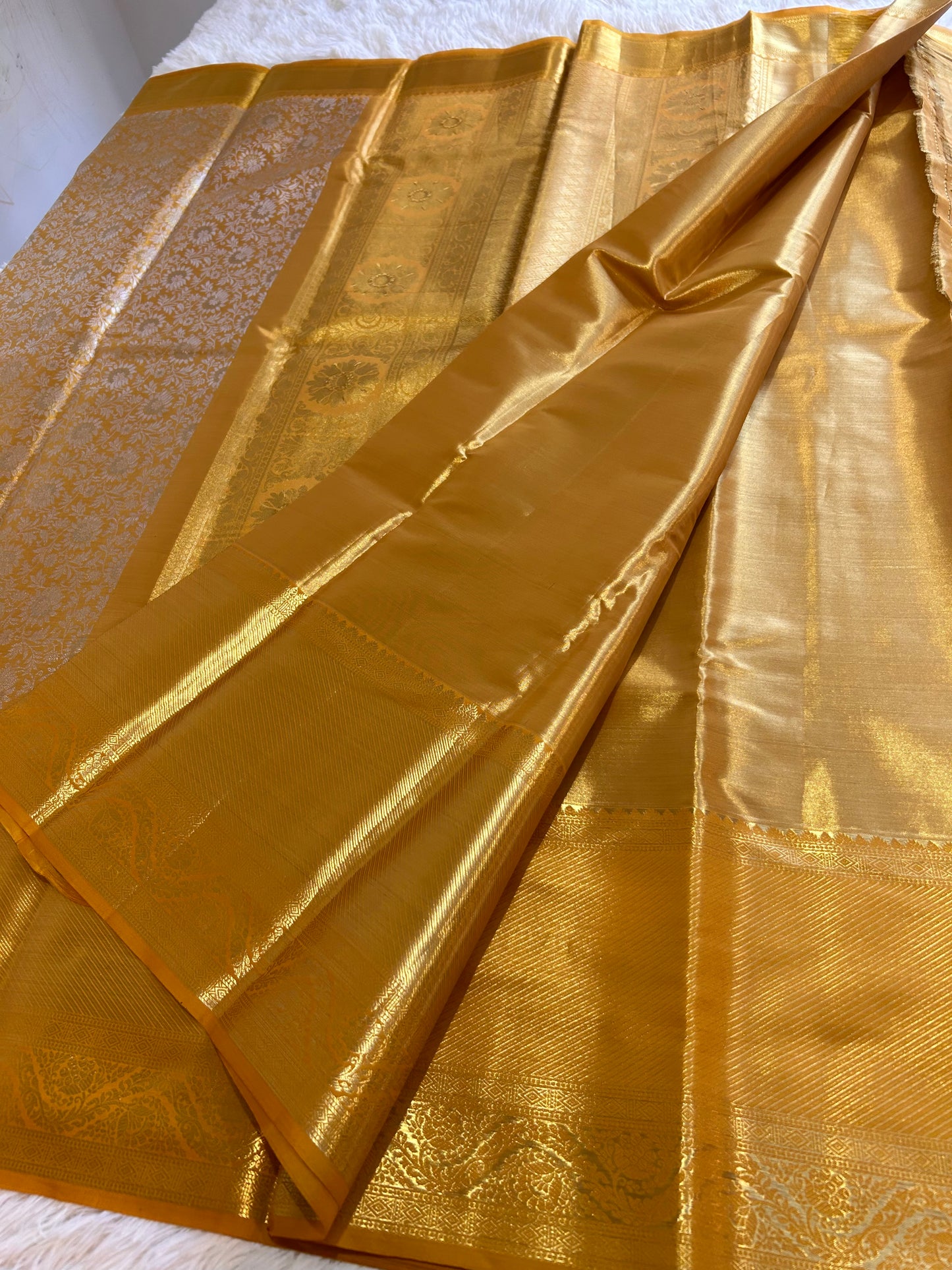 Pure bridal tissue kanjivaram with silk mark certificate