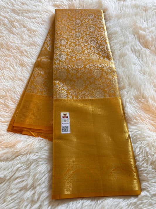 Pure bridal tissue kanjivaram with silk mark certificate