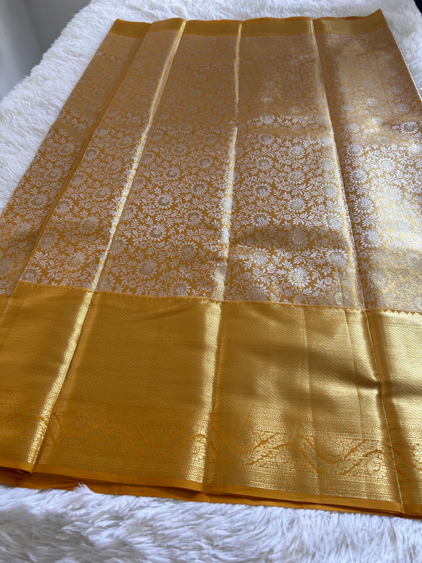 Pure bridal tissue kanjivaram with silk mark certificate