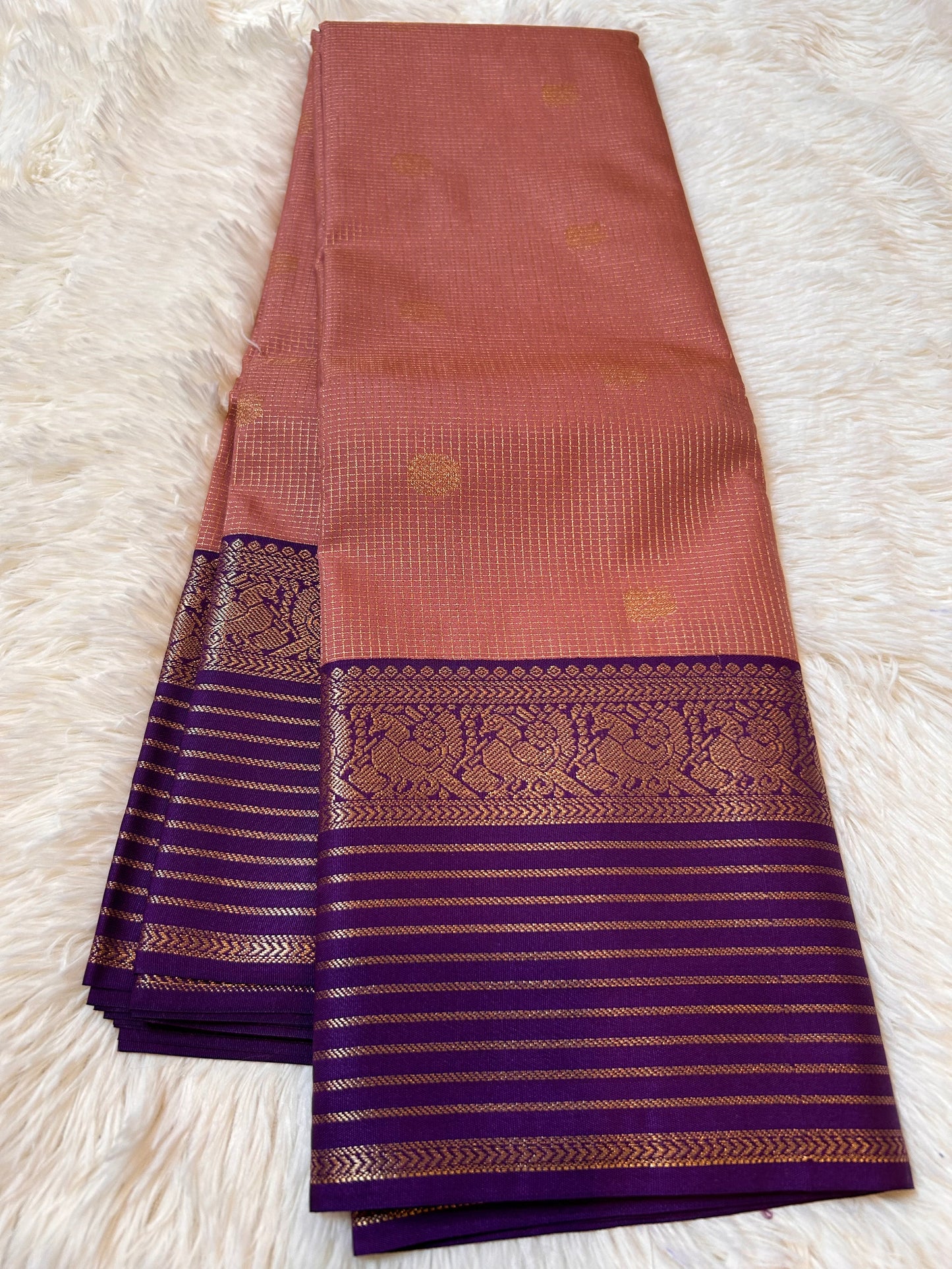 Premium quality semi kanchipuram soft silk saree