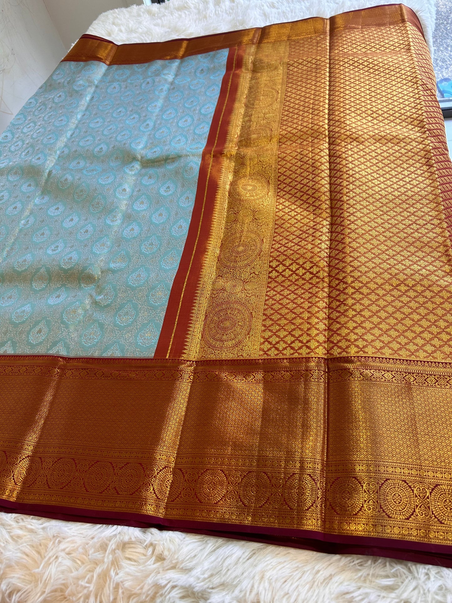 Pure bridal tissue kanjivaram with silk mark certificate