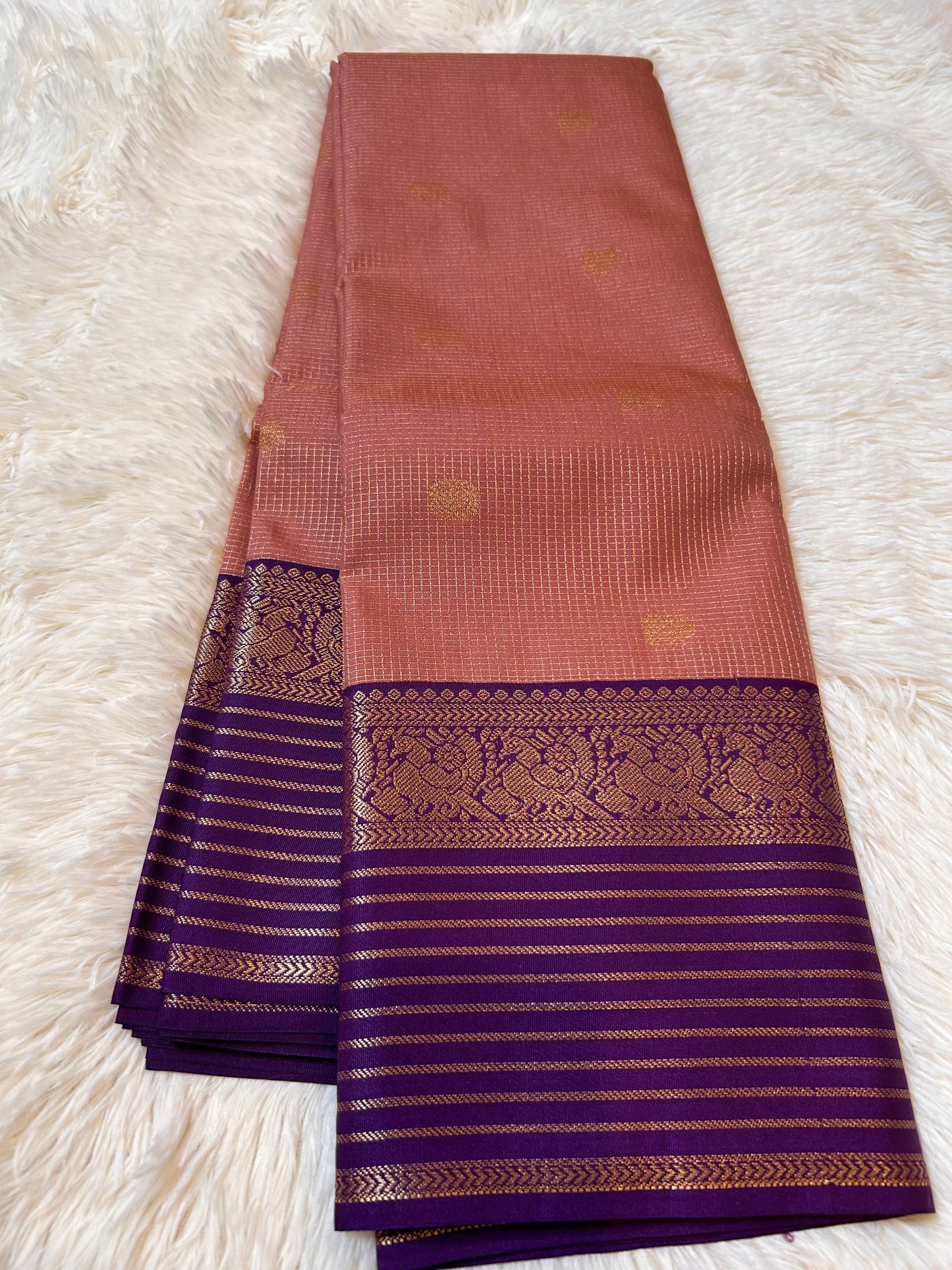 Premium quality semi kanchipuram soft silk saree