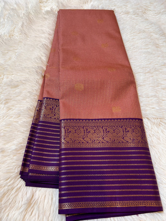 Premium quality semi kanchipuram soft silk saree